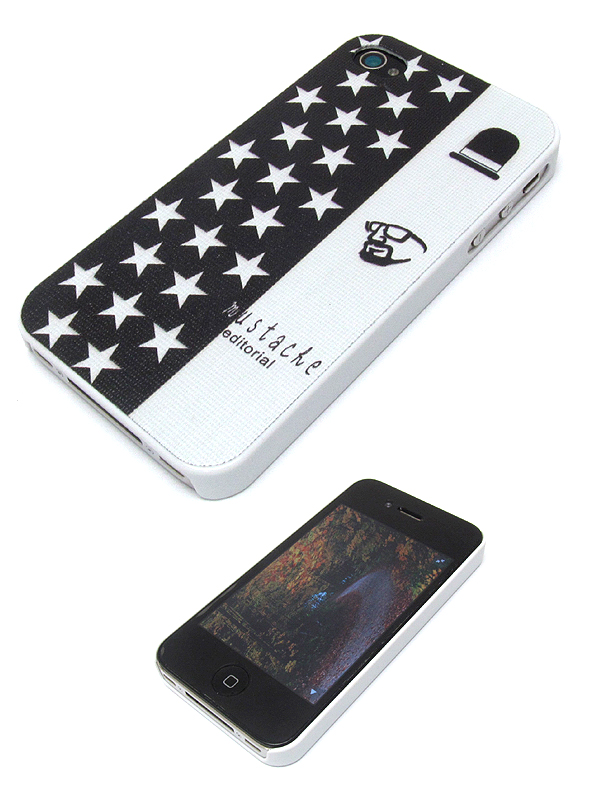 Mustache man and american flag theme cellphone case - hard case for iphone 4