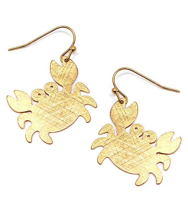 SCRATCH METAL CRAB EARRING