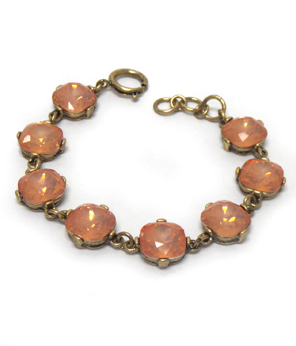Catherine popesco inspired opal crystals linked bracelet