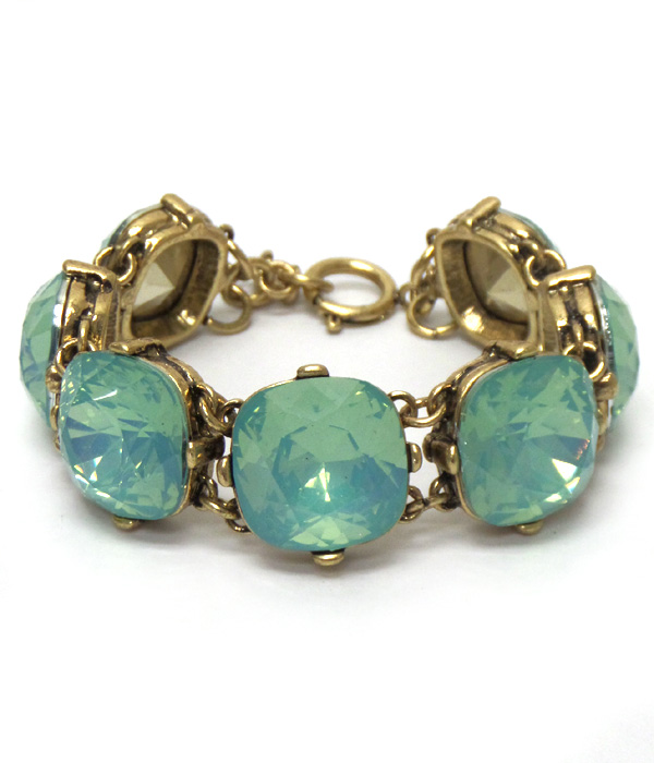 Catherine popesco inspired opal crystals linked bracelet