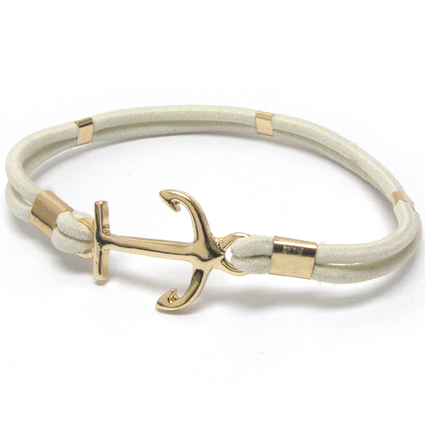 Anchor stretch bracelet or pony tail band