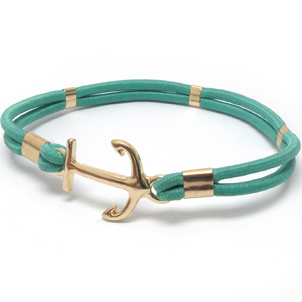 Anchor stretch bracelet or pony tail band