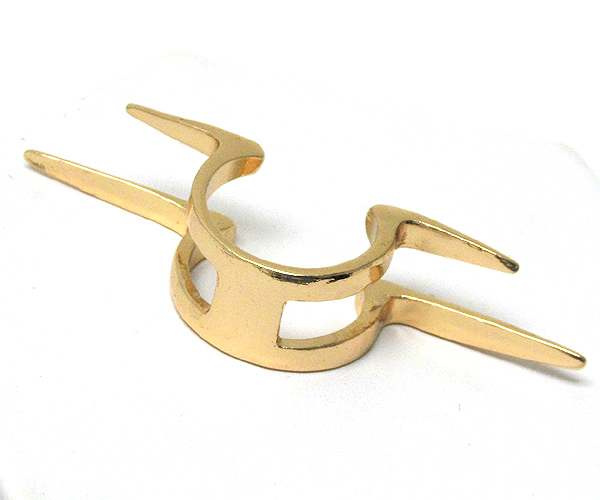 Two metal spike ring 