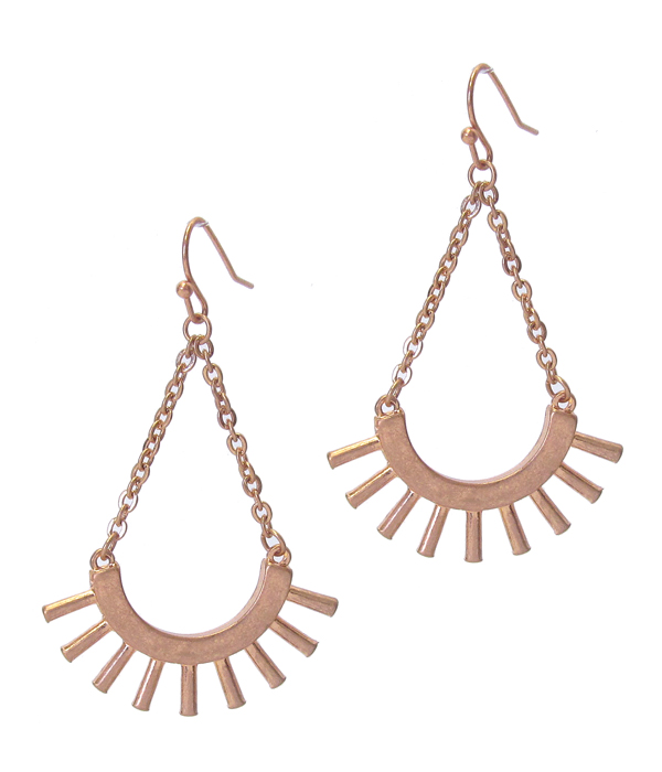 METAL CHAIN DROP EARRING