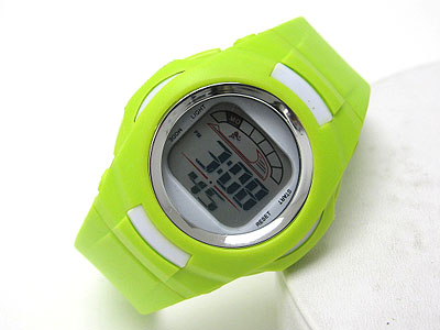 Pastel tone color acryl band electrinic cuff watch