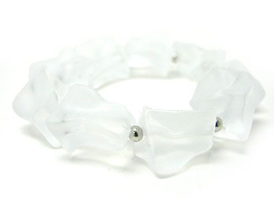Acrylic ice cube nugget stretch bracelet