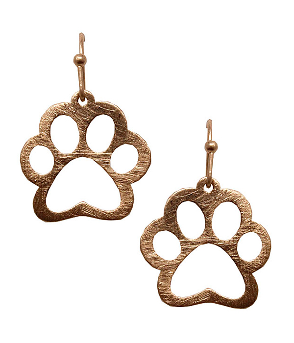 SCRATCH METAL PAW EARRING - BRASS