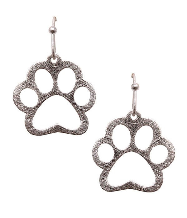 Scratch metal paw earring - brass - brass metal