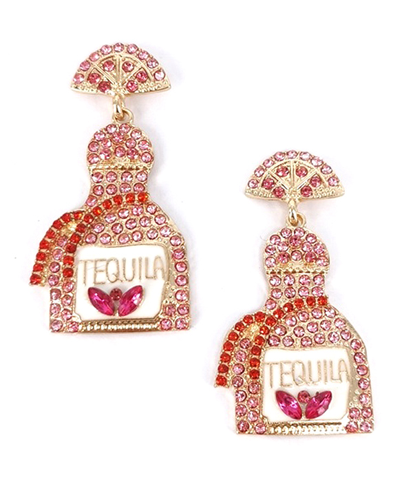 TEQUILA THEME CRYSTAL EARRING