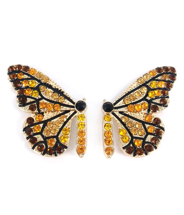 CRYSTAL BUTTERFLY EARRING