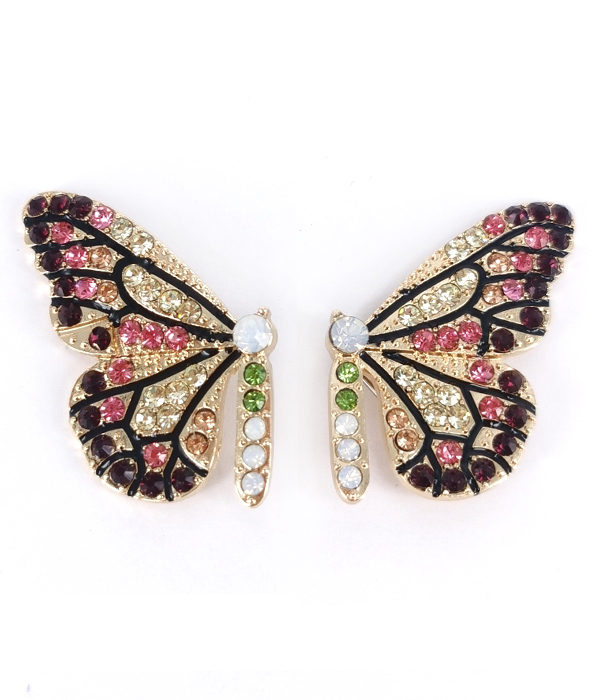 CRYSTAL BUTTERFLY EARRING