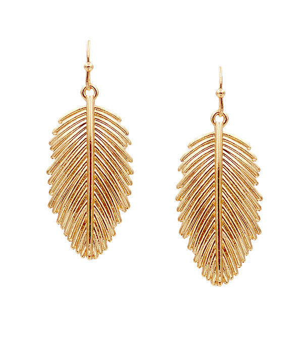 METAL LEAF EARRING