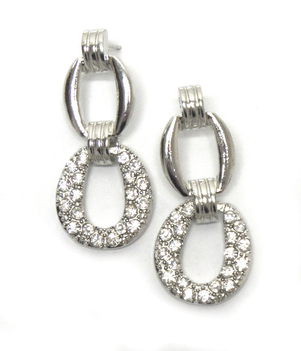 Linkdrop with crystals necklace