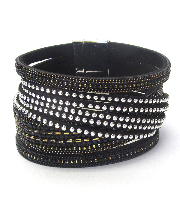 MULTI LAYER LEATHER MAGNETIC BRACELET