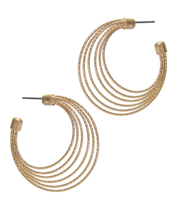 MULTI WIRE HOOP EARRING