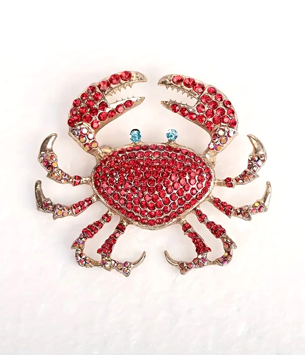 Sealife theme crab brooch