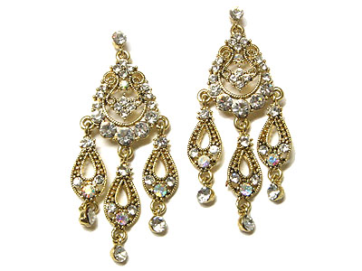 Boutique style genuine austrian crystal chandelier earring