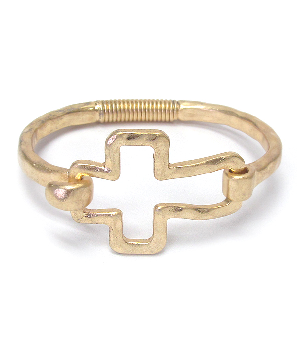 Cross bangle bracelet