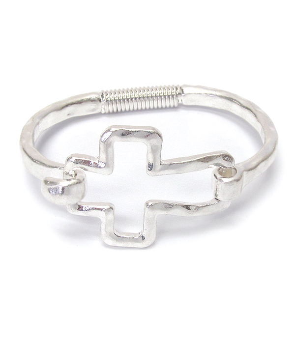 Cross bangle bracelet