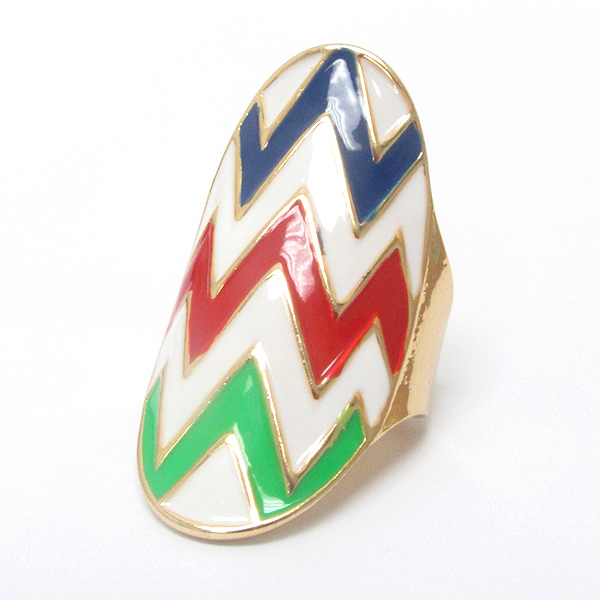 Epoxy chevron oval stretch ring