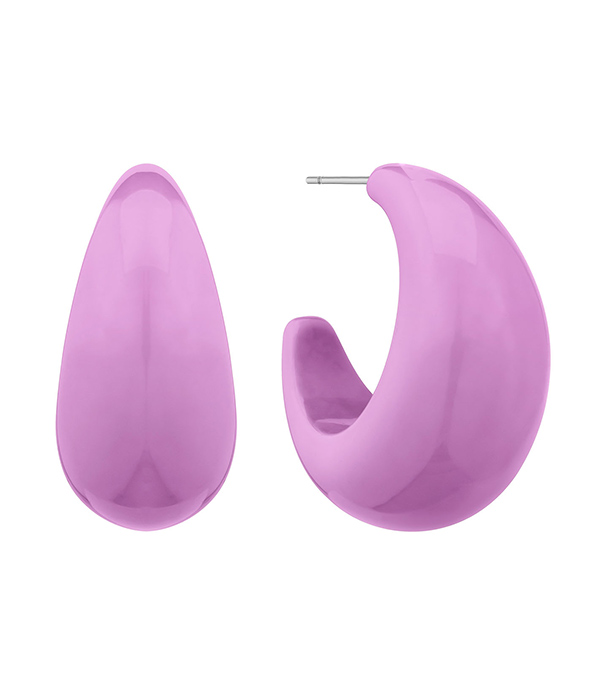 Petite thick hoop earring