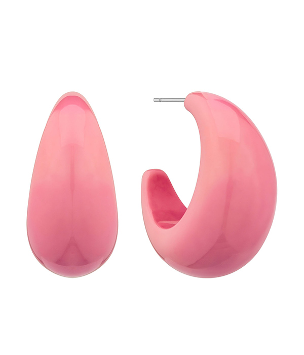 Petite thick hoop earring