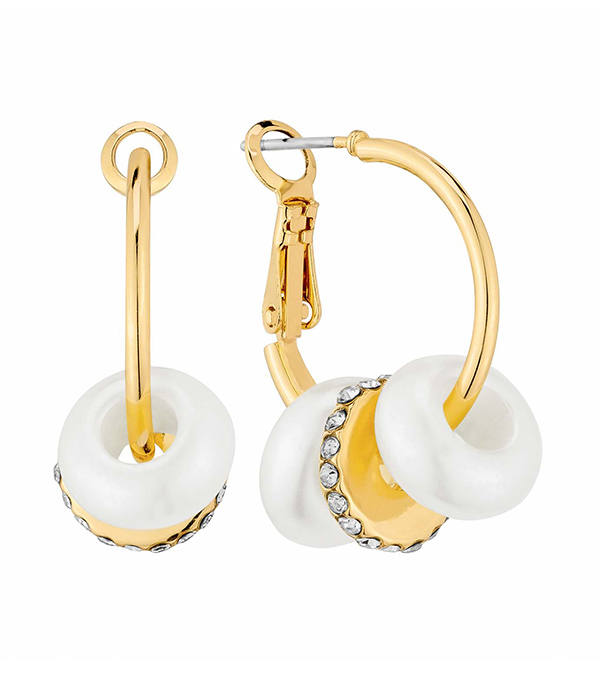 Rondelle hoop earring