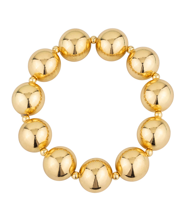 MULTI METAL BALL STRETCH BRACELET