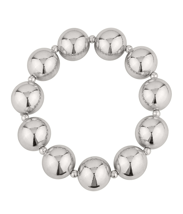 Multi metal ball stretch bracelet