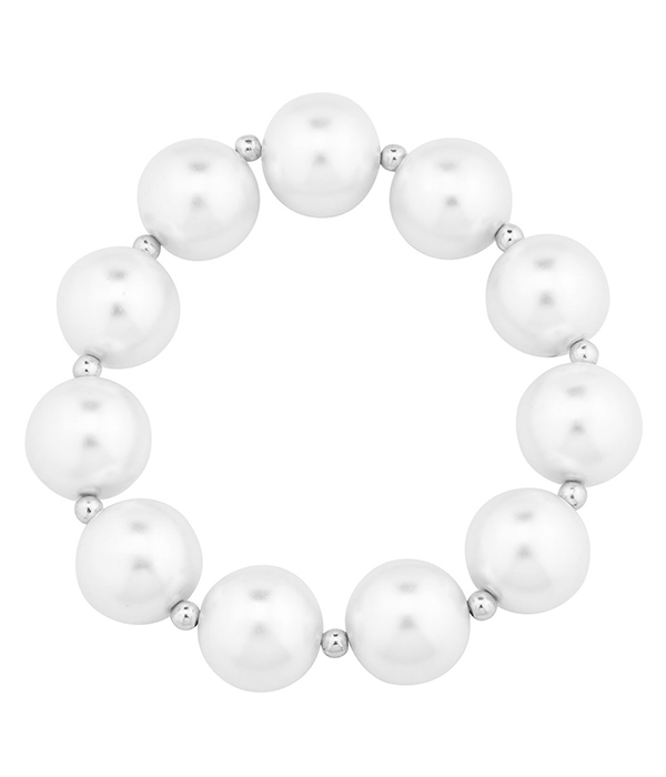 Multi pearl stretch bracelet