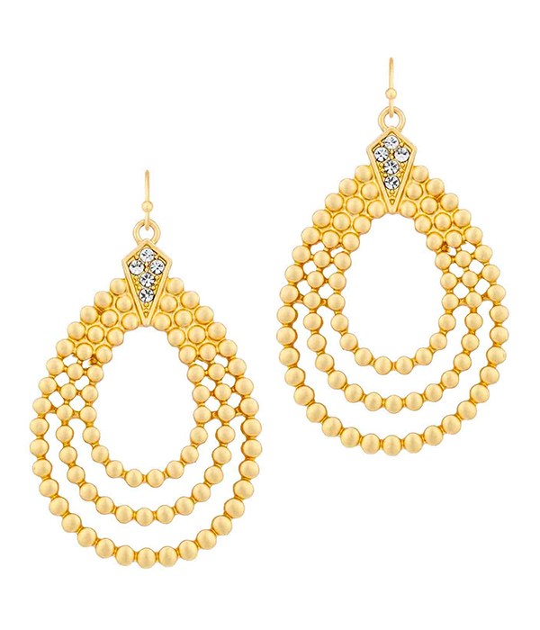 Triple teardrop earring
