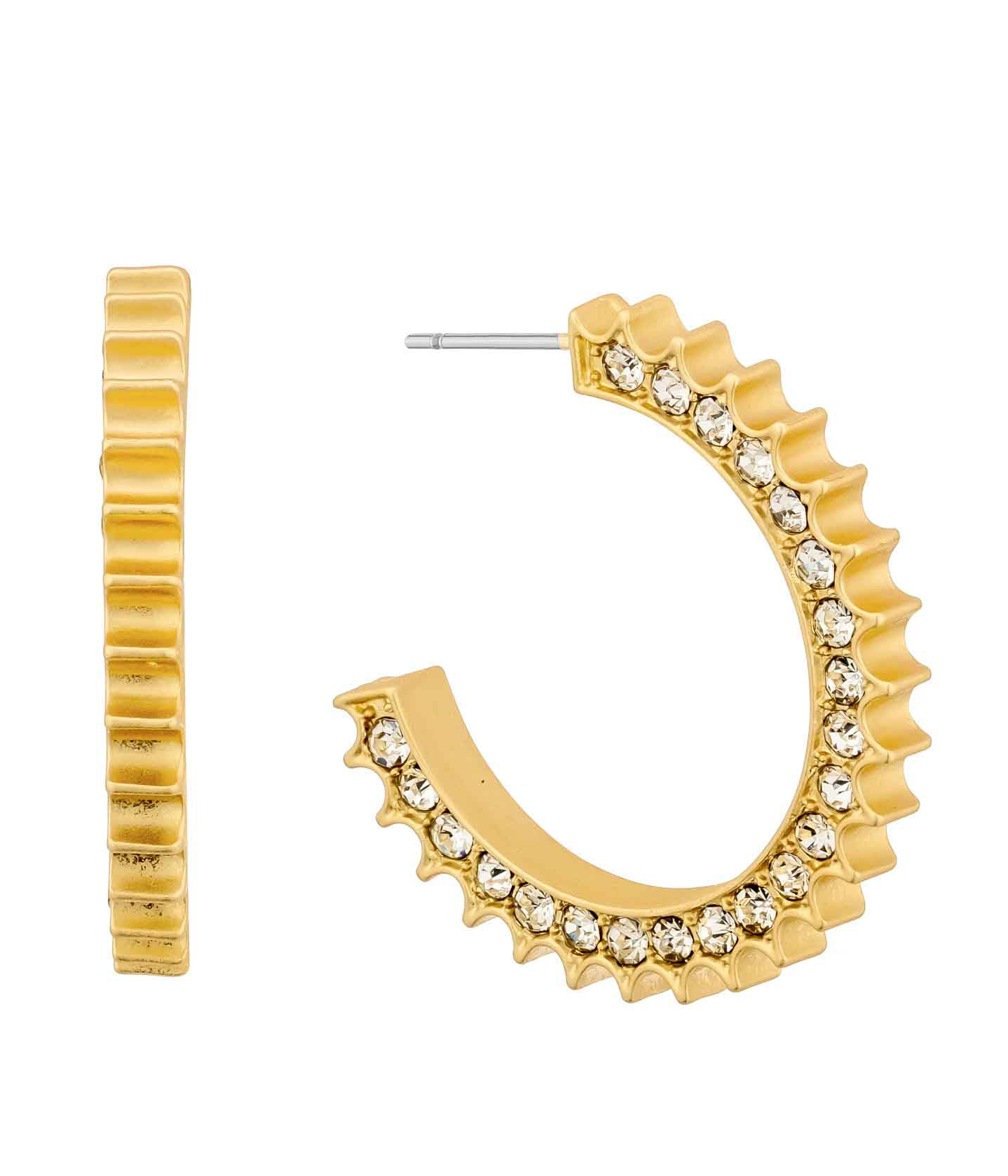 Crystal hoop earring