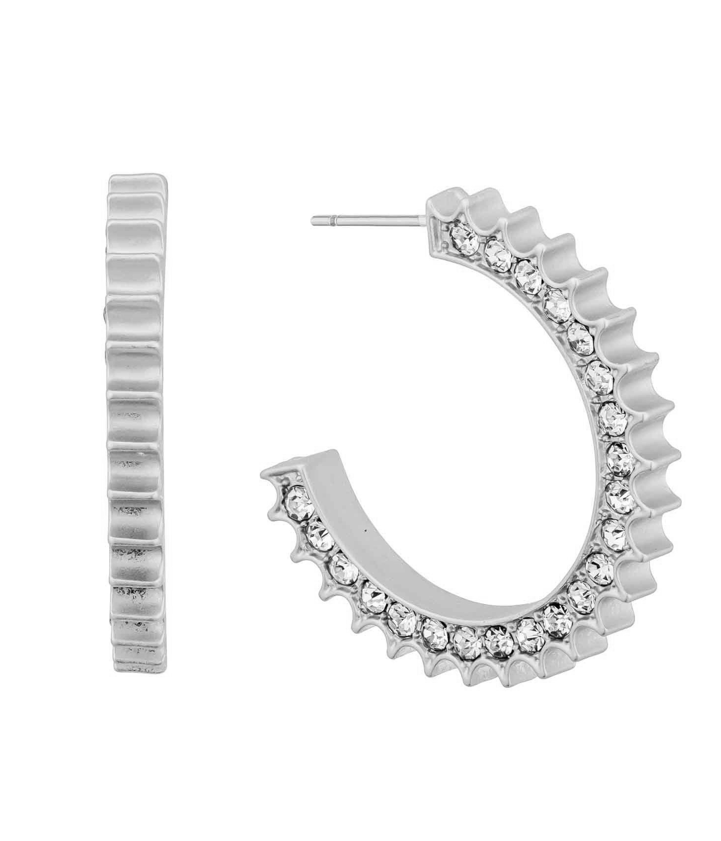 Crystal hoop earring