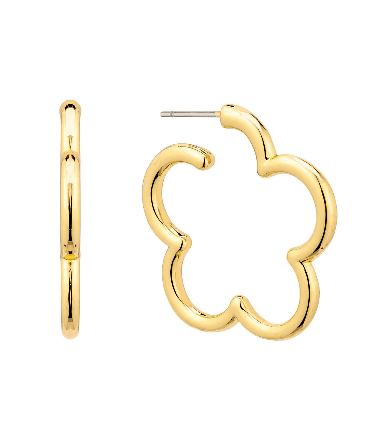 Flower hoop earring