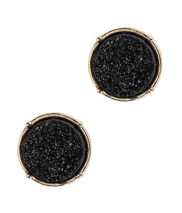 DRUZY ROUND STUD EARRING