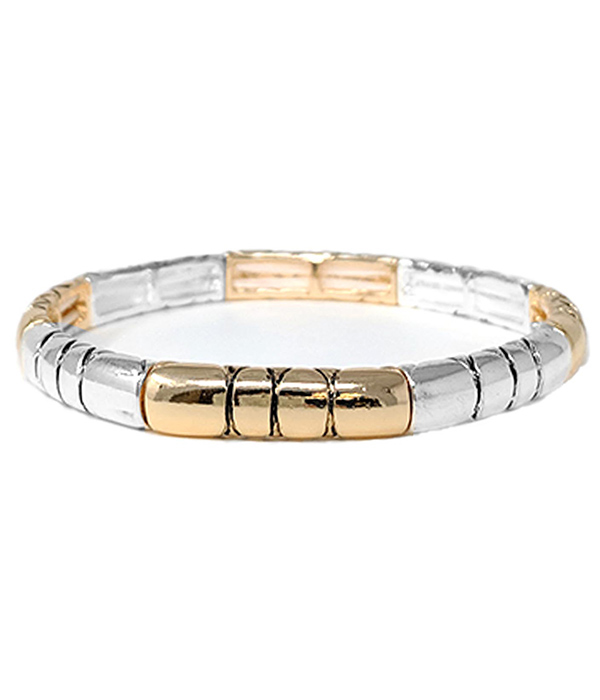 Designer textured stretch bracelet