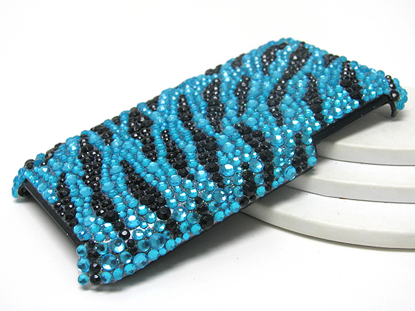 Zebra pattern glittering cellphone case - hard case for apple iphone 3g or 3gs