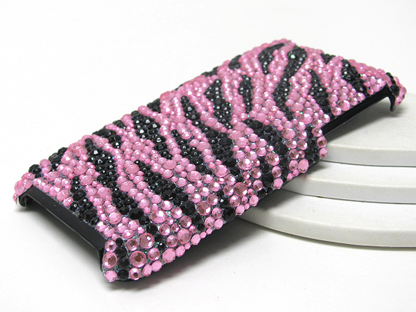 Zebra pattern glittering cellphone case - hard case for apple iphone 3g or 3gs