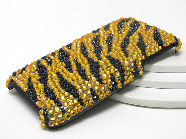 Zebra pattern glittering cellphone case - hard case for apple iphone 3g or 3gs