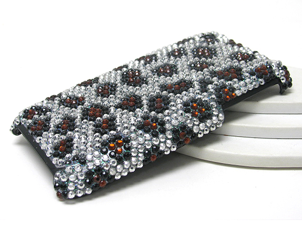 Leopard pattern glittering cellphone case - hard case for apple iphone 3g or 3gs