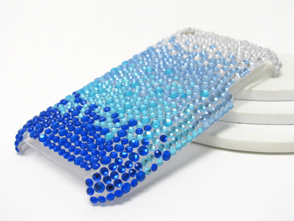 Graidient pattern glittering cellphone case - hard case for apple iphone 3g or 3gs