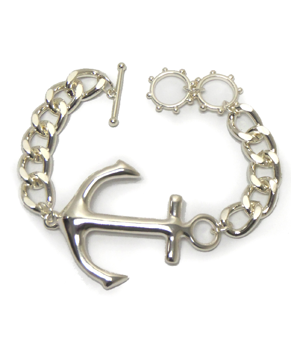 Chain with anchor toggle bracelet