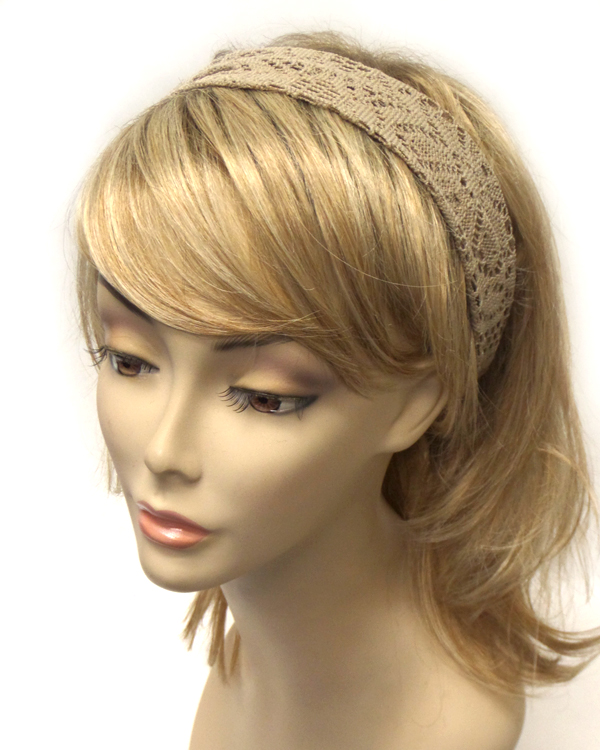 Multi flower design lace headband 