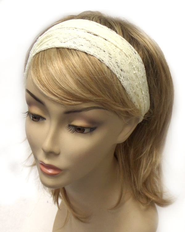 Multi flower design lace headband