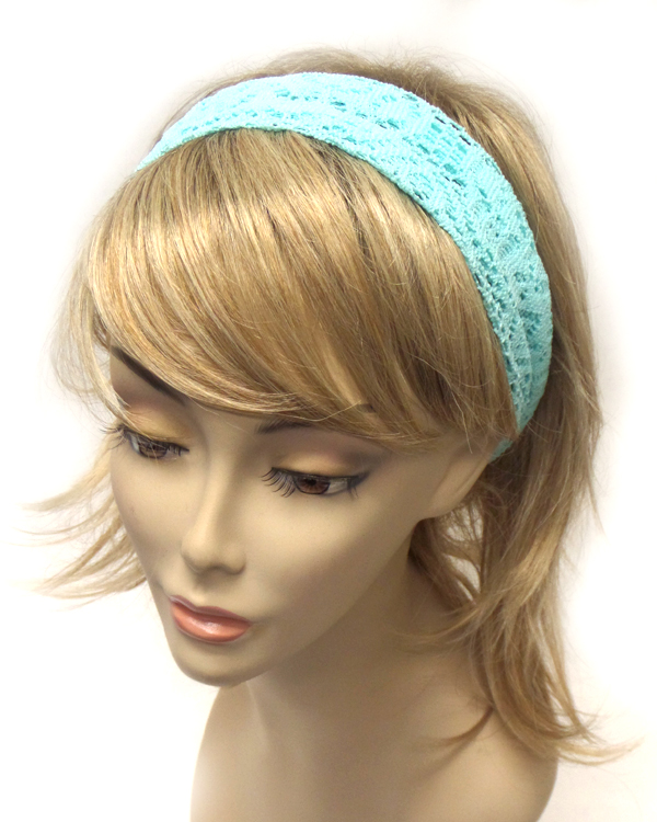 Multi flower design lace headband 