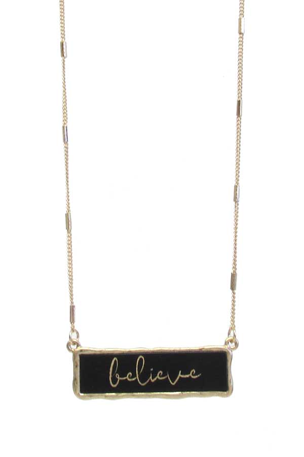Religious inspiration pendant necklace - believe