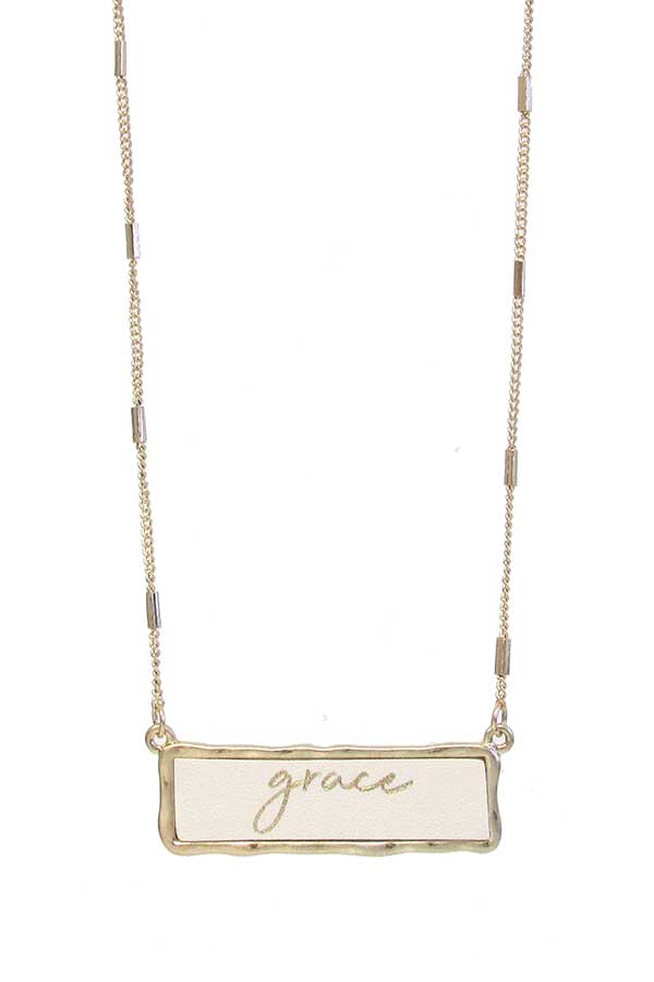 RELIGIOUS INSPIRATION PENDANT NECKLACE - GRACE