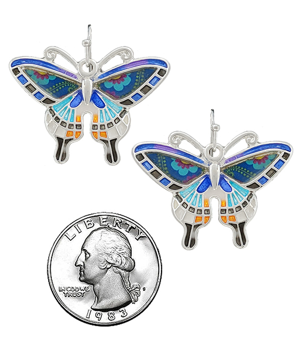 PAINT ART GARDEN THEME EARRING - BUTTERFLY