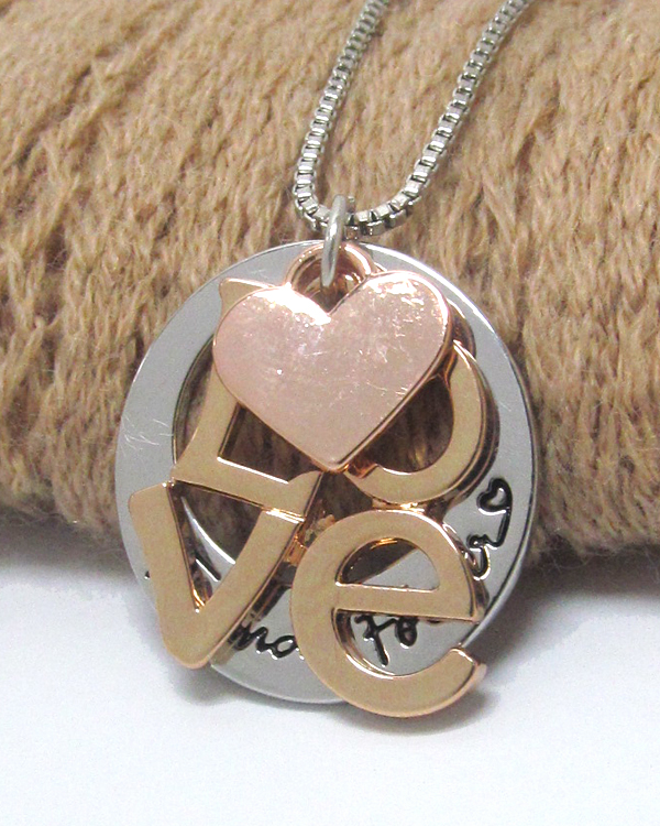 Inspiration message pendant necklace - friends forever