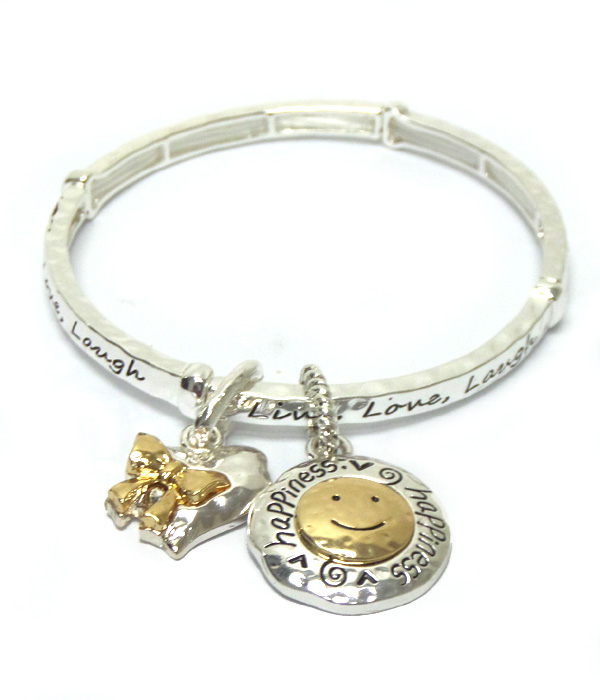 Love words charm bracelet